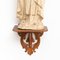 Plaster Virgin Traditional Figure in a Wooden Altar, 1940s 6