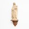 Plaster Virgin Traditional Figure in a Wooden Altar, 1940s 14