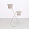 Mid-Century Modern French White Metal Plant Stand by Mathieu Matégot, 1950s 3