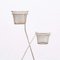 Mid-Century Modern French White Metal Plant Stand by Mathieu Matégot, 1950s 2
