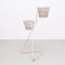 Mid-Century Modern French White Metal Plant Stand by Mathieu Matégot, 1950s, Image 4