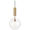 Brass & Clear Glass Rosdala Ceiling Lamp by Sabina Grubbeson for Konsthantverk Tyringe 1, Image 1