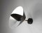 Mid-Century Modern Black Saturn Wall Lamp by Serge Mouille 2