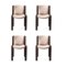 Wood and Kvadrat Fabric 300 Chairs by Joe Colombo for Karakter, Set of 4 2