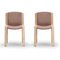 Chairs 300 in Wood and Kvadrat Fabric by Joe Colombo for Karakter, Set of 4 3