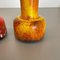 German Yellow-Red Fat Lava Pottery Vases from Jasba, 1970s, Set of 2 9