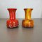 German Yellow-Red Fat Lava Pottery Vases from Jasba, 1970s, Set of 2 13