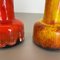 German Yellow-Red Fat Lava Pottery Vases from Jasba, 1970s, Set of 2 14