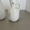 Vases Op Art en Poterie Fat Lava Rouge et Blanc de Bay Ceramics, Allemagne, Set de 4 12