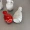Jarrones Op Art de cerámica Fat Lava en rojo y blanco de Bay Ceramics. Juego de 4, Imagen 19