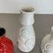 Jarrones Op Art de cerámica Fat Lava en rojo y blanco de Bay Ceramics. Juego de 4, Imagen 11