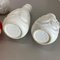 Vasi Fat Lava in ceramica bianca e rossa di Bay Ceramics, Germania, set di 4, Immagine 20