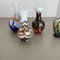 Vintage Italian Pop Art Multicolor Opaline Florence Vases, 1970s, Set of 4 19