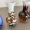 Mehrfarbige italienische Vintage Pop Art Florence Vasen aus Opalglas, 1970er, 4er Set 9