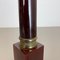 Lámpara de mesa italiana modernista de tubo de latón y catalina roja, años 60, Imagen 10