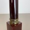 Modernist Italian Red Catalina and Brass Tube Table Light, 1960s 10