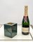 Mid-Century Italian Solid Green Marble & Brass Squared Pen Holder, 1990s 20