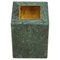 Mid-Century Italian Solid Green Marble & Brass Squared Pen Holder, 1990s, Image 1