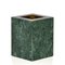 Mid-Century Italian Solid Green Marble & Brass Squared Pen Holder, 1990s, Image 3