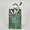 Mid-Century Italian Solid Green Marble & Brass Squared Pen Holder, 1990s 17
