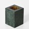 Mid-Century Italian Solid Green Marble & Brass Squared Pen Holder, 1990s, Image 7