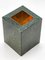 Mid-Century Italian Solid Green Marble & Brass Squared Pen Holder, 1990s, Image 12