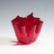 Italian Red Murano Handkerchief Vase from Venini, 1950s 2