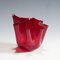 Italian Red Murano Handkerchief Vase from Venini, 1950s 3