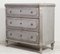 Swedish Gustavian Grey White Painted Chest of Drawers Commode Tallboy, 1895, Image 3