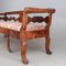 Biedermeier Swedish 19th Century Quilted Golden Birch Settle Sofa 3