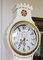 Antique Swedish White Castle Crown Carved Detail Frkysdall Mora Clock, 1800s 4