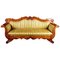 19th Century Swedish Biedermeier Quilted & Carved Golden Birch Sofa 1