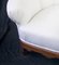 Art Deco Swedish Shellback White Italian Leather Fluted Decoration Armchair 4