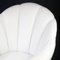 Art Deco Swedish Shellback White Italian Leather Fluted Decoration Armchair 2