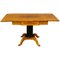 Empire Swedish Biedermeier Golden Birch Ormolu Style Pedestal Drop-Leaf Table 1