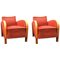 Art Deco Swedish Red Golden Birch Bentwood Armchairs, Set of 2 1