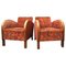 Fauteuils Art Déco Antiques en Bouleau Doré, Suède, Set de 2 1