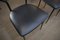 Vintage Black Leather and Beech Metal Structure Chairs, 1970s, Set of 4 8