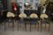 Vintage Black Leather and Beech Metal Structure Chairs, 1970s, Set of 4 1