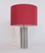 Mid-Century Italian Glass Lamp with Custom Lampshade by Ghisetti Murano, 1980s 1