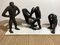 Singes en Bronze, France, 1970s, Laiton Massif, Set de 3 27