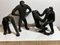 Singes en Bronze, France, 1970s, Laiton Massif, Set de 3 3