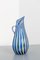 Vase Vintage en Verre de Murano Jaune et Bleu par Paolo Venini, 1950s 4