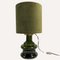 Mid-Century Green Glass & Brass Table Lamp, Germany, 1960s 4
