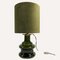 Mid-Century Green Glass & Brass Table Lamp, Germany, 1960s 15
