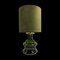 Mid-Century Green Glass & Brass Table Lamp, Germany, 1960s 1