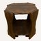 Brutalist Oak Carved Side Table, 1960s 1