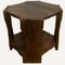 Brutalist Oak Carved Side Table, 1960s 6