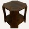 Brutalist Oak Carved Side Table, 1960s 10