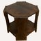 Brutalist Oak Carved Side Table, 1960s 9